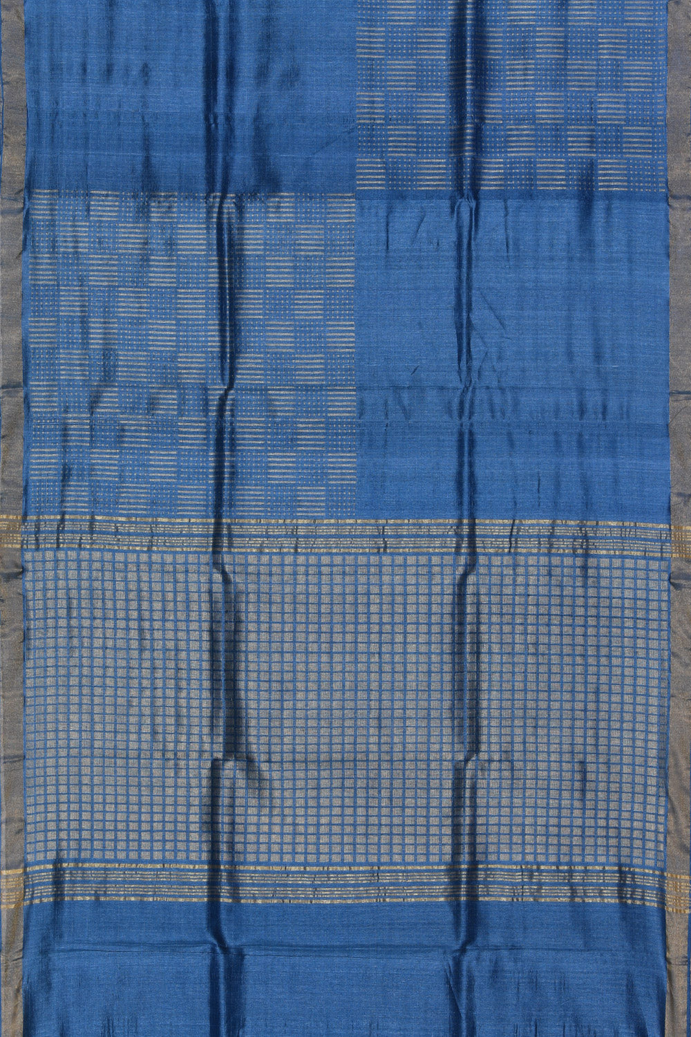 Image of Tussar Silk Smoky Grey Saree